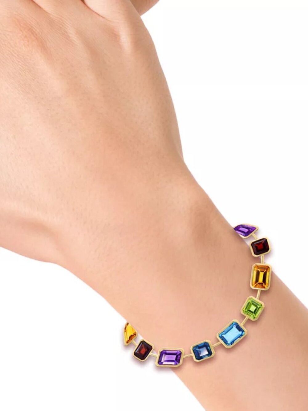 EFFY® Multi-Gemstone Open Link Bangle Bracelet (14-1/4 ct. t.w.)